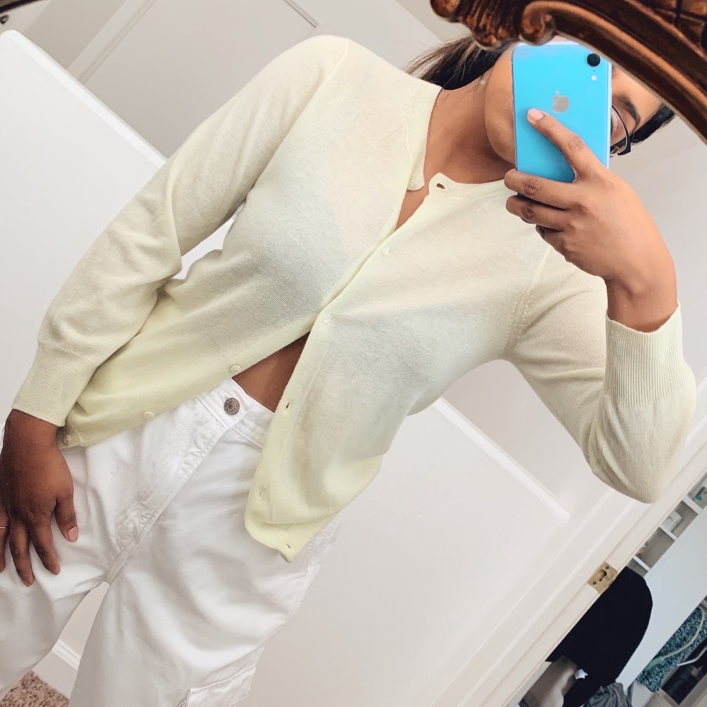 J.Crew lime green cardigan